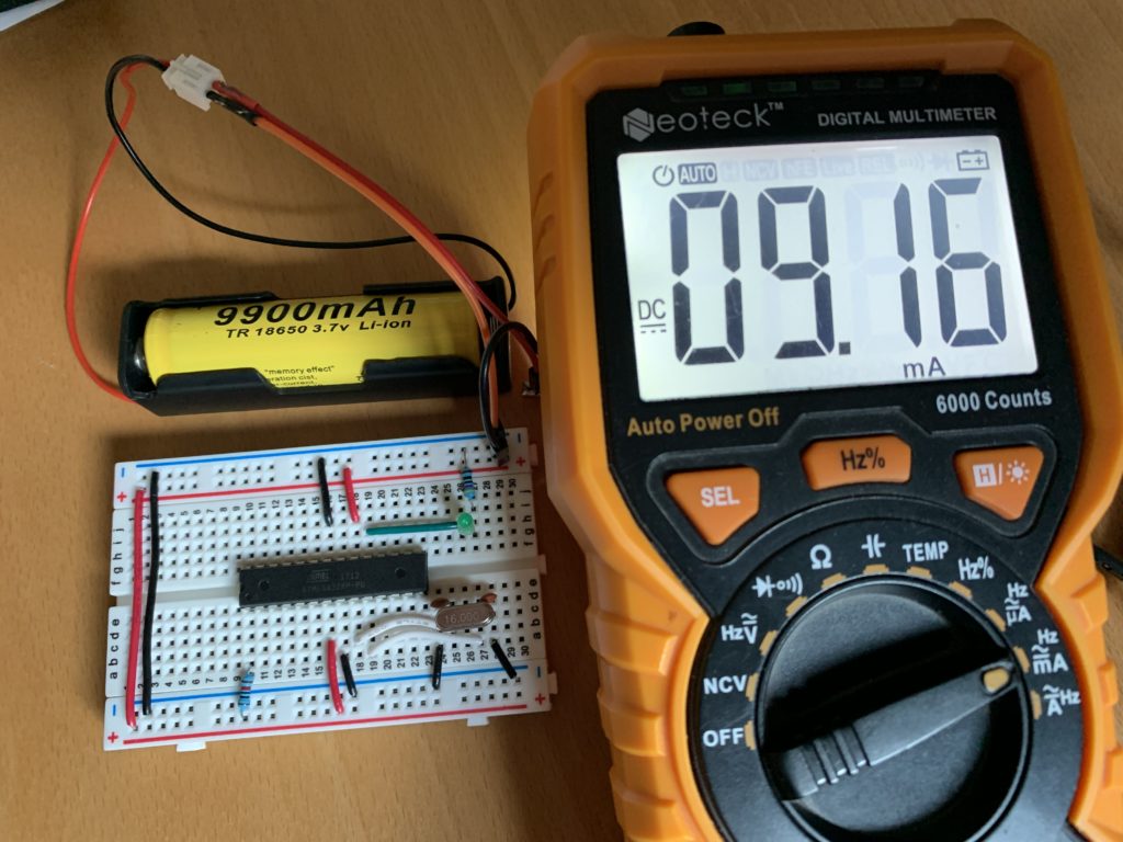 Consommation Arduino minimal 9 mA