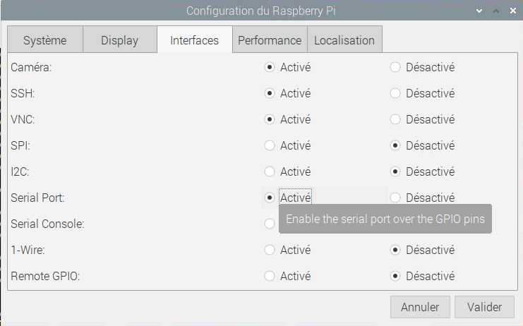 Configuration Raspberry Pi