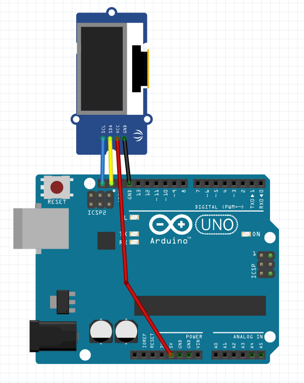 Écran OLED i2c Arduino : câblage, librairie, exemple de code