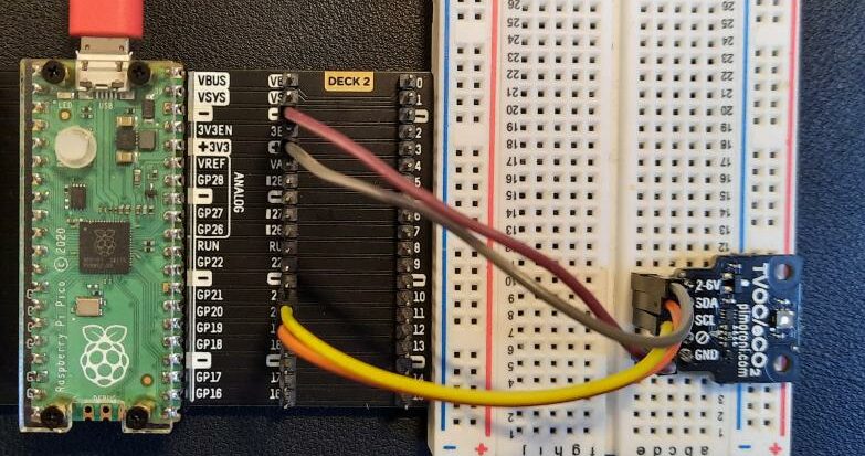 Câblage du capteur SGP30 sur le Raspberry Pi Pico